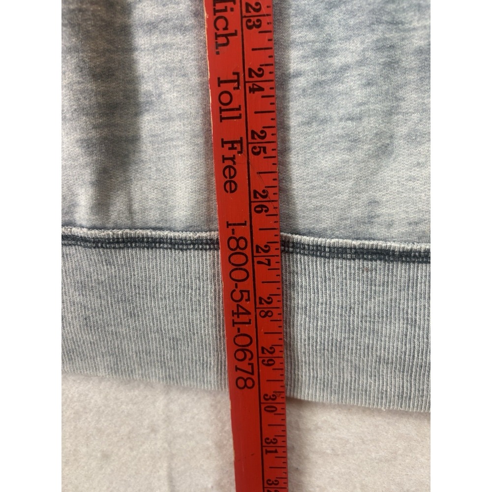 J America Acid Wash Grey Hoodie M Oversized Kangaroo Pocket MITTEN BREWING CO - Picture 6 of 10